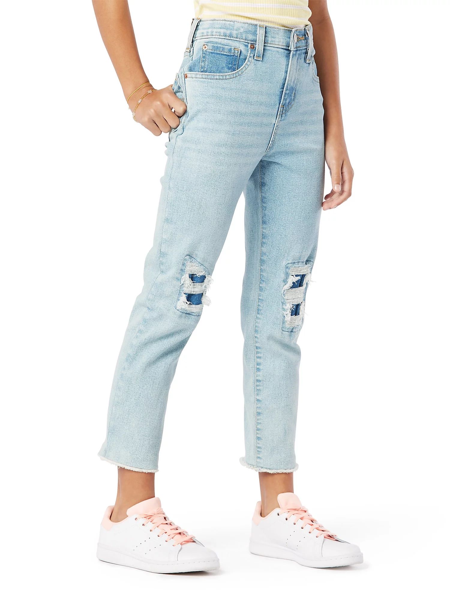 Signature by Levi Strauss & Co.™ Girls' Heritage Ankle Straight Jeans - Walmart.com | Walmart (US)