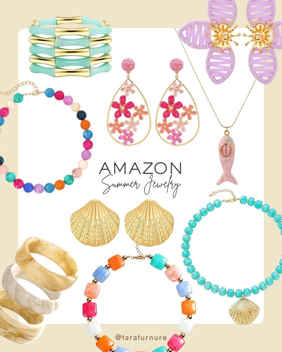 Amazon summer jewelry finds ✨🌴

The colorful beads, florals, and shell details are giving vacation vibes in the best way.

#AmazonFinds #AmazonFashion #SummerJewelry #StatementJewelry #ColorfulJewelry #BeachStyle #VacationStyle #ResortStyle #CoastalStyle #SummerAccessories

#LTKBeauty #LTKootd #LTKSaleAlert