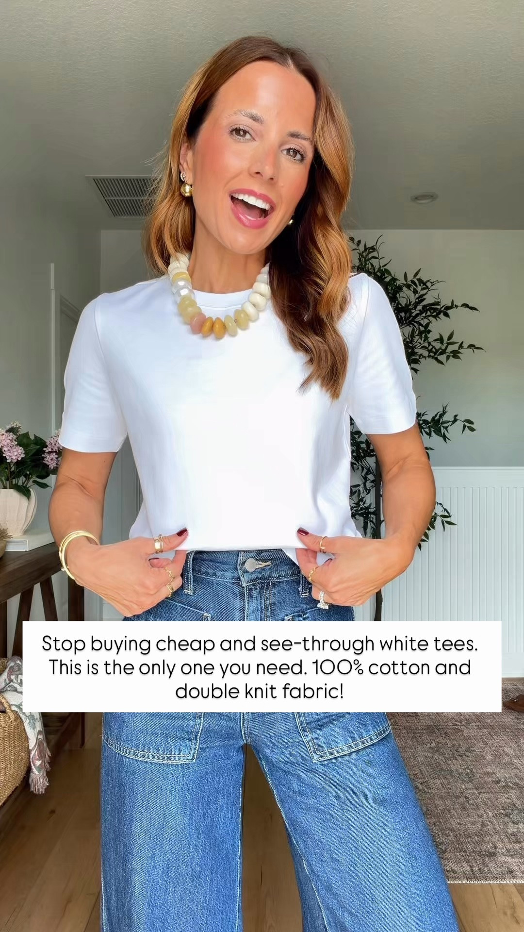 Bougie on a budget! I’m picky, here’s what’s worth it! I love this white crewneck t-shirt in 2XS. 100% cotton and double knit material! Casual outfit. Everyday outfit. Fall outfit. Elevated casual outfit. Capsule wardrobe.

#LTKootd

#LTKSeasonal #LTKgrwm
