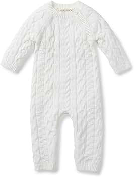 Hope & Henry Layette Baby Cable Knit Sweater Romper | Amazon (US)