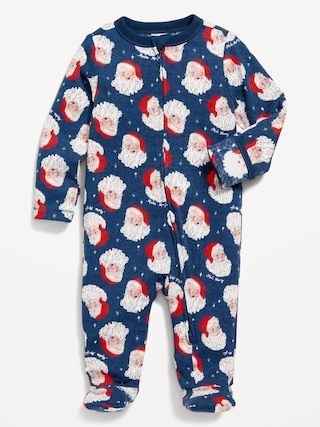 Unisex Sleep &amp; Play 2-Way-Zip Footed One-Piece for Baby | Old Navy (US)