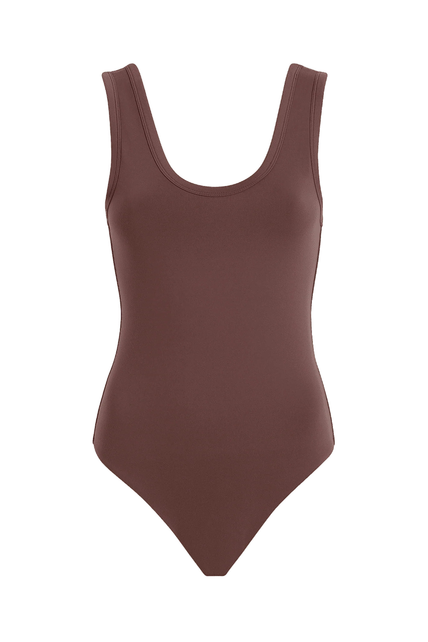 Seamless Scoop Tank Bodysuit | Olive | nuuds