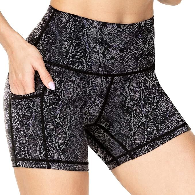 Sunzel 8" / 5" Biker Shorts for Women with Pockets, High Waisted Yoga Workout Shorts | Amazon (US)