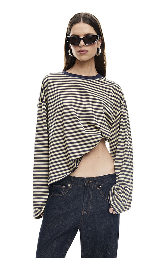 LIONESS Women's Bloom Long Sleeve Top in Beige - Size Small | PacSun