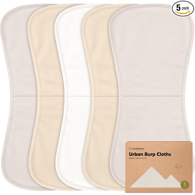 Organic Burp Cloths Baby Boy & Girl - 5-Pack Super Absorbent Cotton Burping Cloths for Babies, So... | Amazon (US)