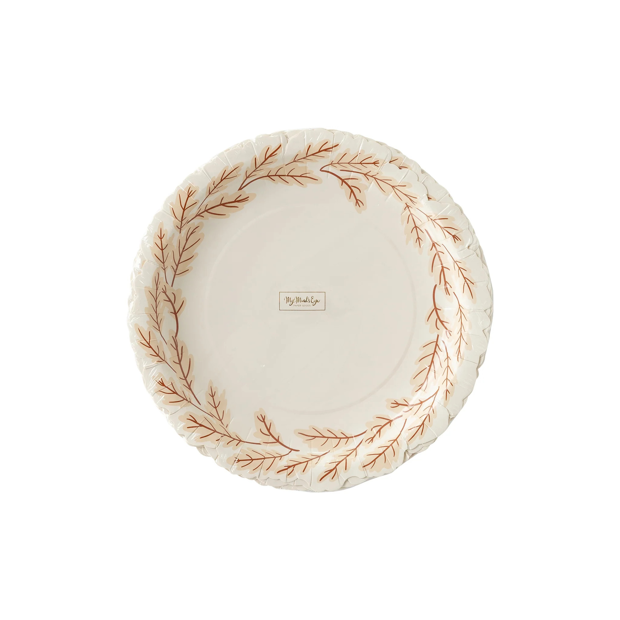 Harvest Leaves Wreath Shaped Plate | My Mind's Eye