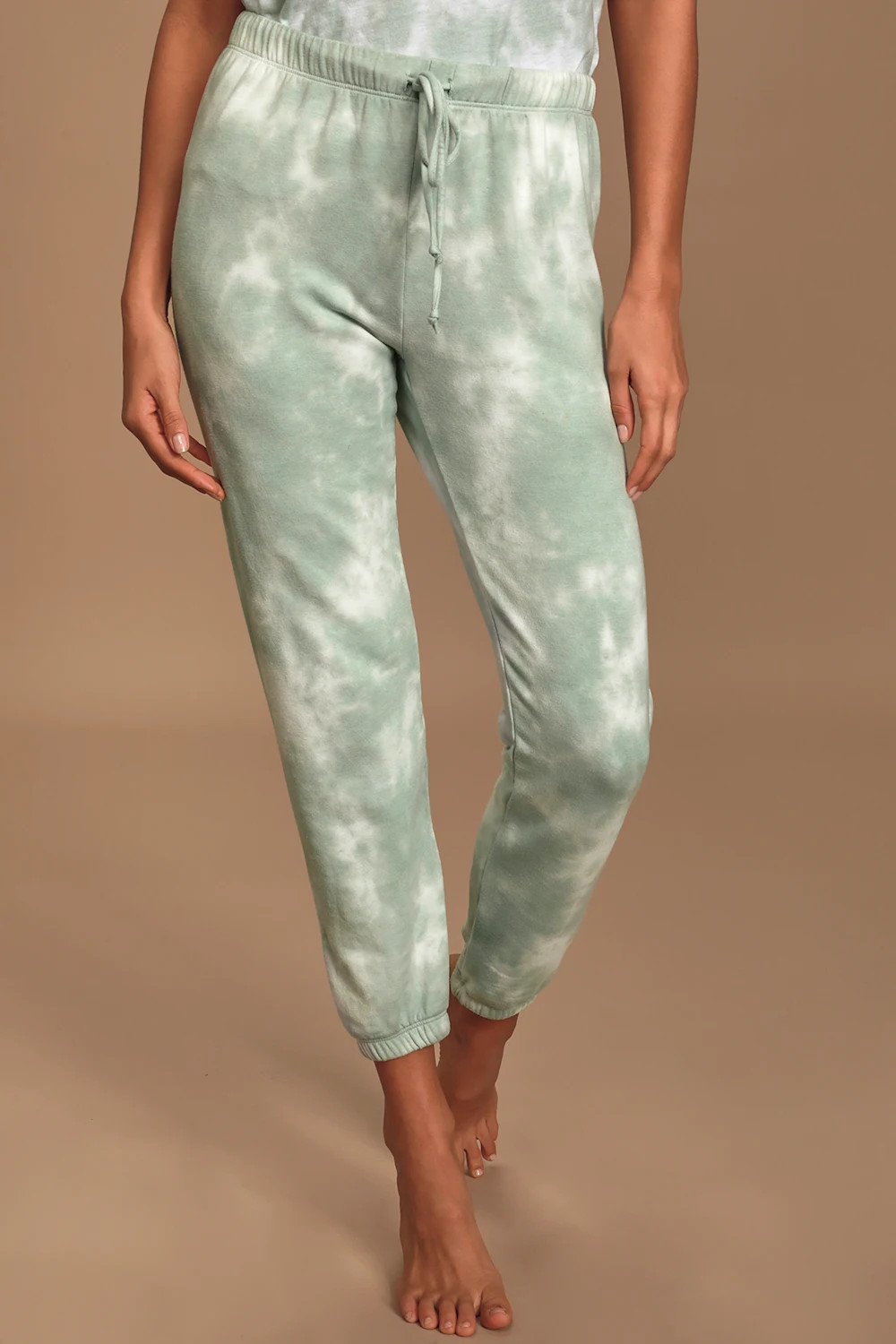 Cozy Livin' Sage Green Tie-Dye Joggers | Lulus (US)