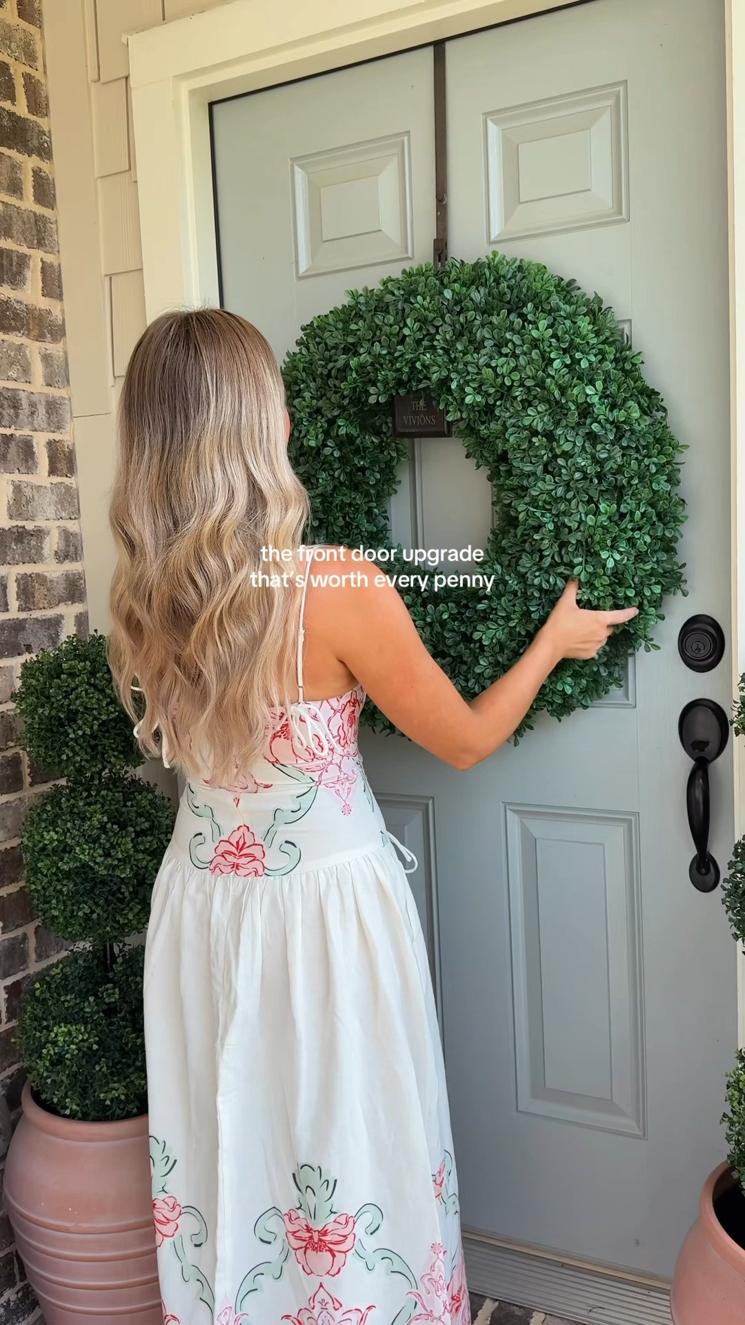The faux boxwood wreath gets all the compliments and the personalized wreath sash is my favorite finishing touch 🤍🌿 The sash is from Amazon and only $32 if you’re looking for an easy way to customize your front door!  #NearlyNatural #FrontDoorDecor #HomeDecor #CurbAppeal #AmazonHome

#LTKHome #LTKSeasonal #LTKSaleAlert
