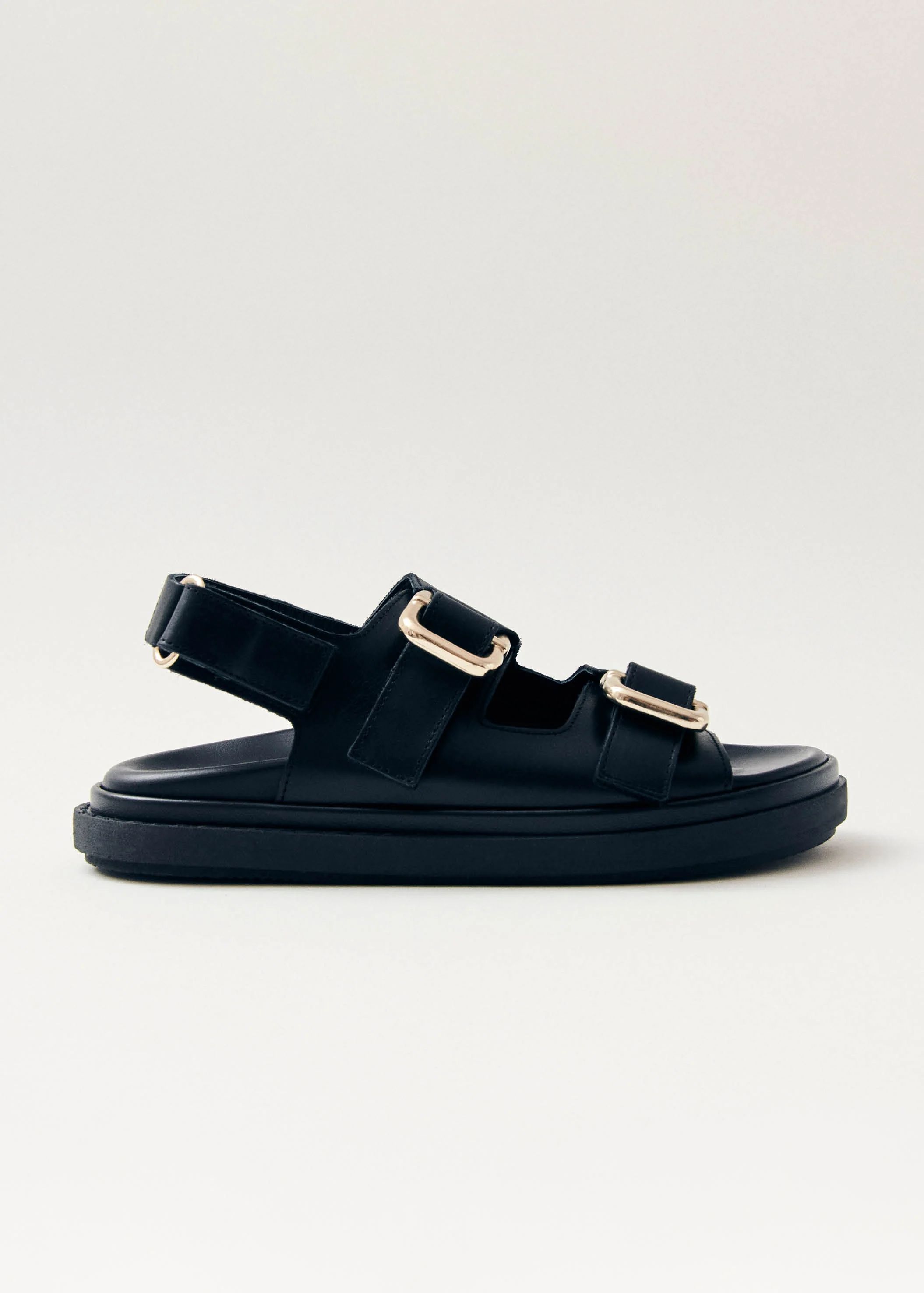Harper - Black Leather Sandals | ALOHAS | Alohas US