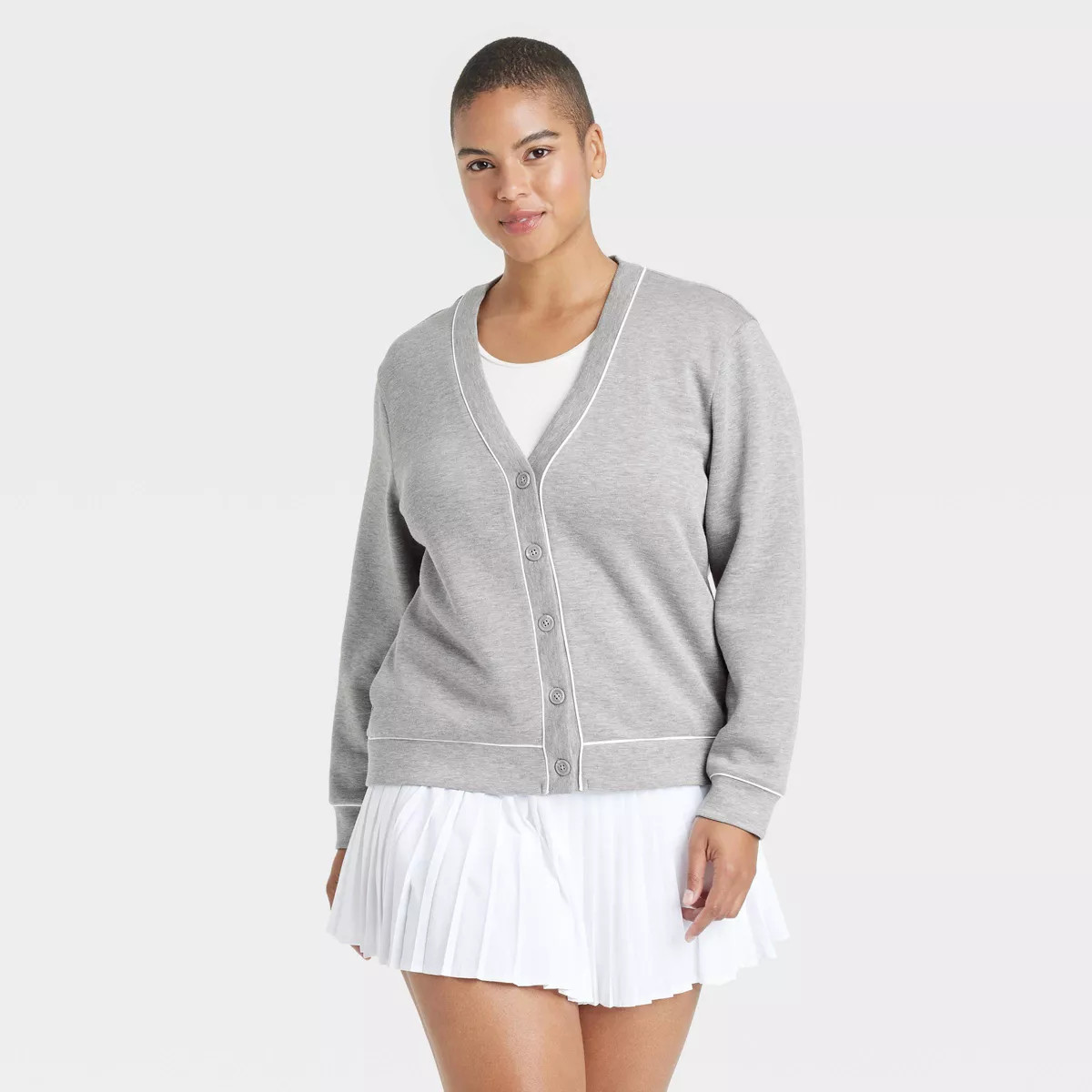 Women's Piped Button-Up Cardigan - All In Motion™ | Target