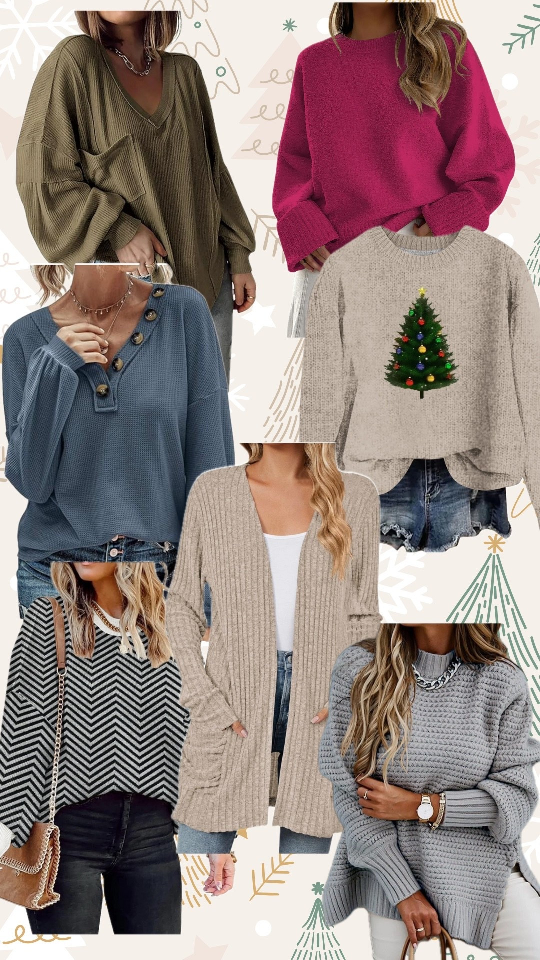 Walmart winter fashion for this cold weather we’re having! I LOVE the Christmas tree one!😍🎄

Winter clothes | sweaters | Christmas tree | warm clothes | oversized sweater | cardigan 

#LTKSeasonal #LTKHoliday #LTKStyleTip