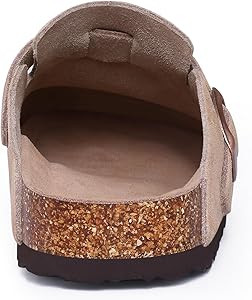 Asgard Women's Suede Clog Leather Mules Arch Support Potato Shoes with Comfort Cork Footbed - Wid... | Amazon (US)