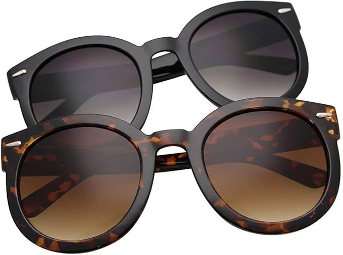 grinderPUNCH Classic Round Retro Polarized Oversized Sunglasses for Women Trendy Vintage Style Po... | Amazon (US)