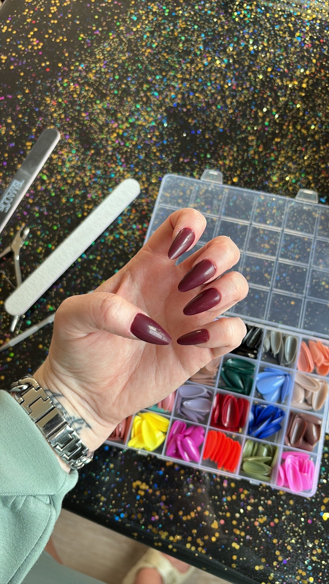 DIY at home press on nails. This kit comes with 24 different colors and lasts about one to two weeks. It comes with small medium and large lengths and different shapes as well! Linking everything I use for DIY press on glue on nails at home

#LTKU #LTKWorkwear #LTKStyleTip