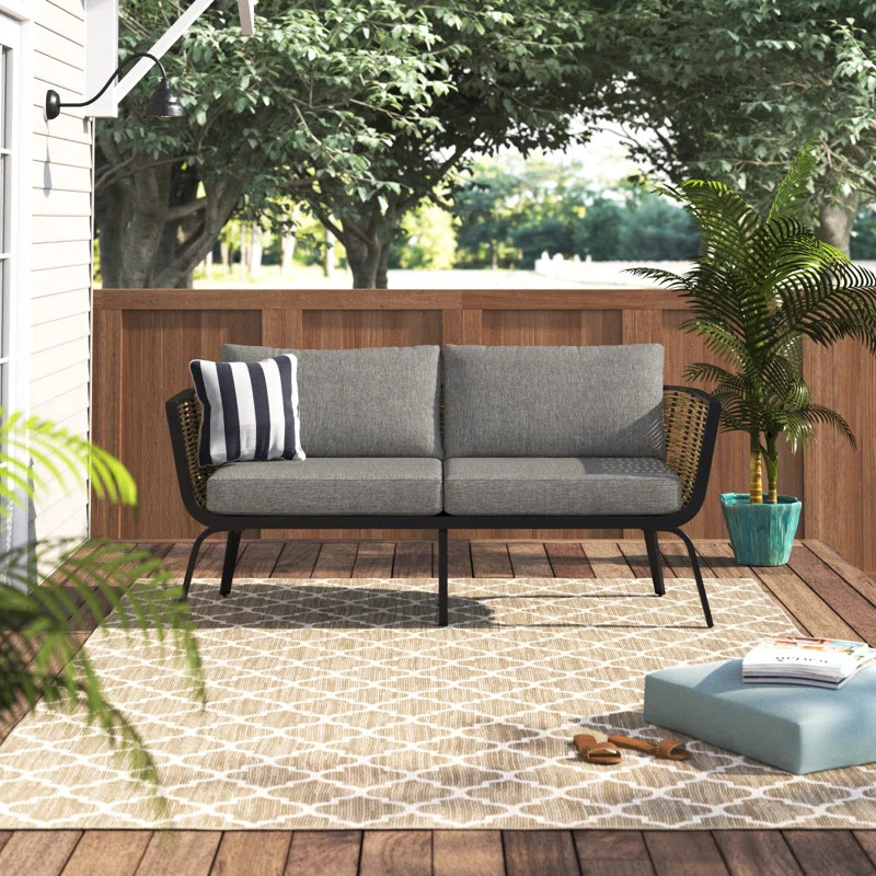 Cheryle 72'' Aluminum Outdoor Loveseat | Wayfair North America