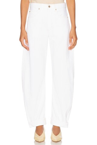 FRAME The Bubble Jeans in Au Natural Clean - White. Size 32 (also in 33). | FWRD 