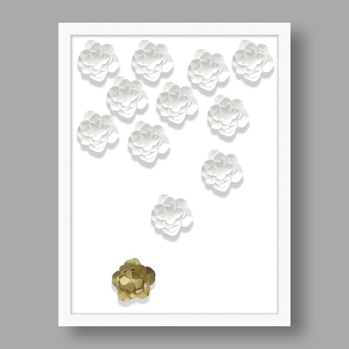 Folded Flower Framed Art | Pottery Barn Teen