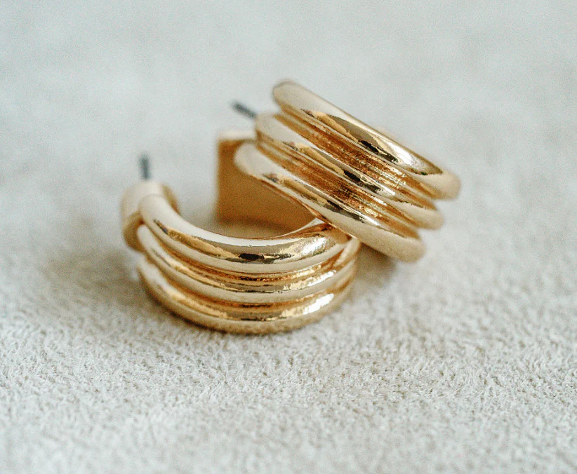Triple Mini Hoop - Gold | Smith and Co. Jewel Design