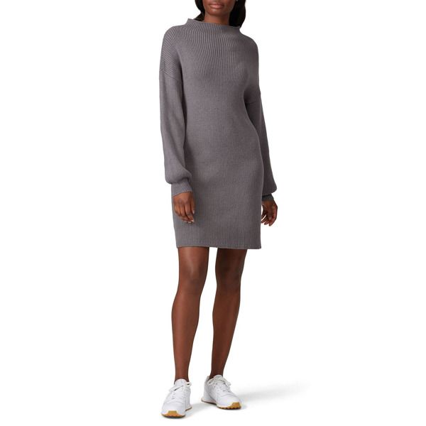 Line + Dot Alder Sweater Dress grey | Rent the Runway