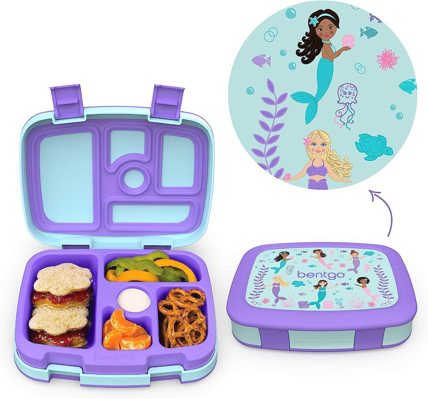 Bentgo Kids Prints Leak-Proof, 5-Compartment Bento-Style Kids Lunch Box - Ideal Portion Sizes for... | Amazon (US)