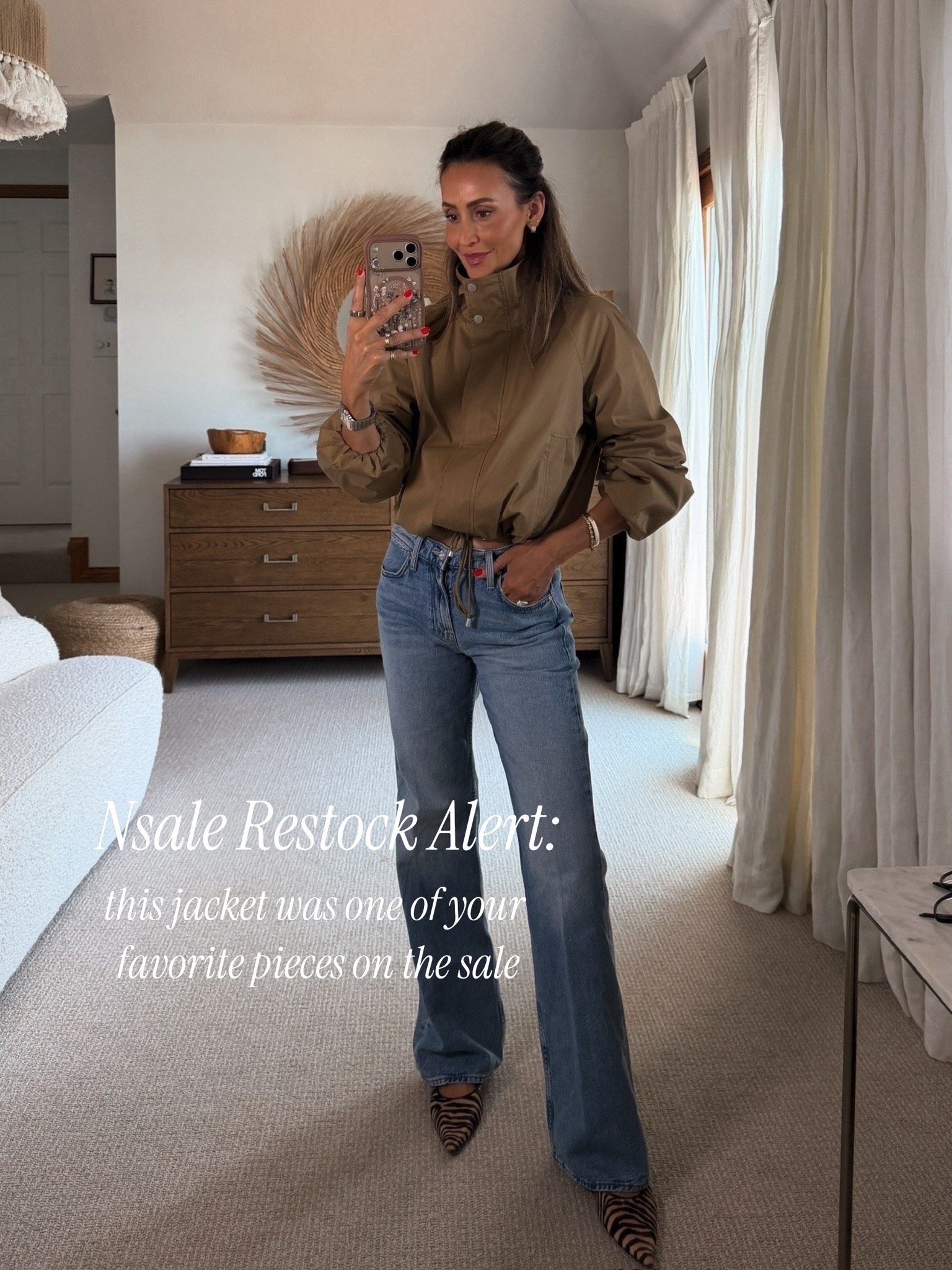 Nordstrom sale: your favorite outfit so far and they just restocked! These sporty boot cut jeans are the cutest with little booties in the fall but dressing them up with a little pointy toe heel for now

#LTKgrwm #LTKootd #LTKSeasonal