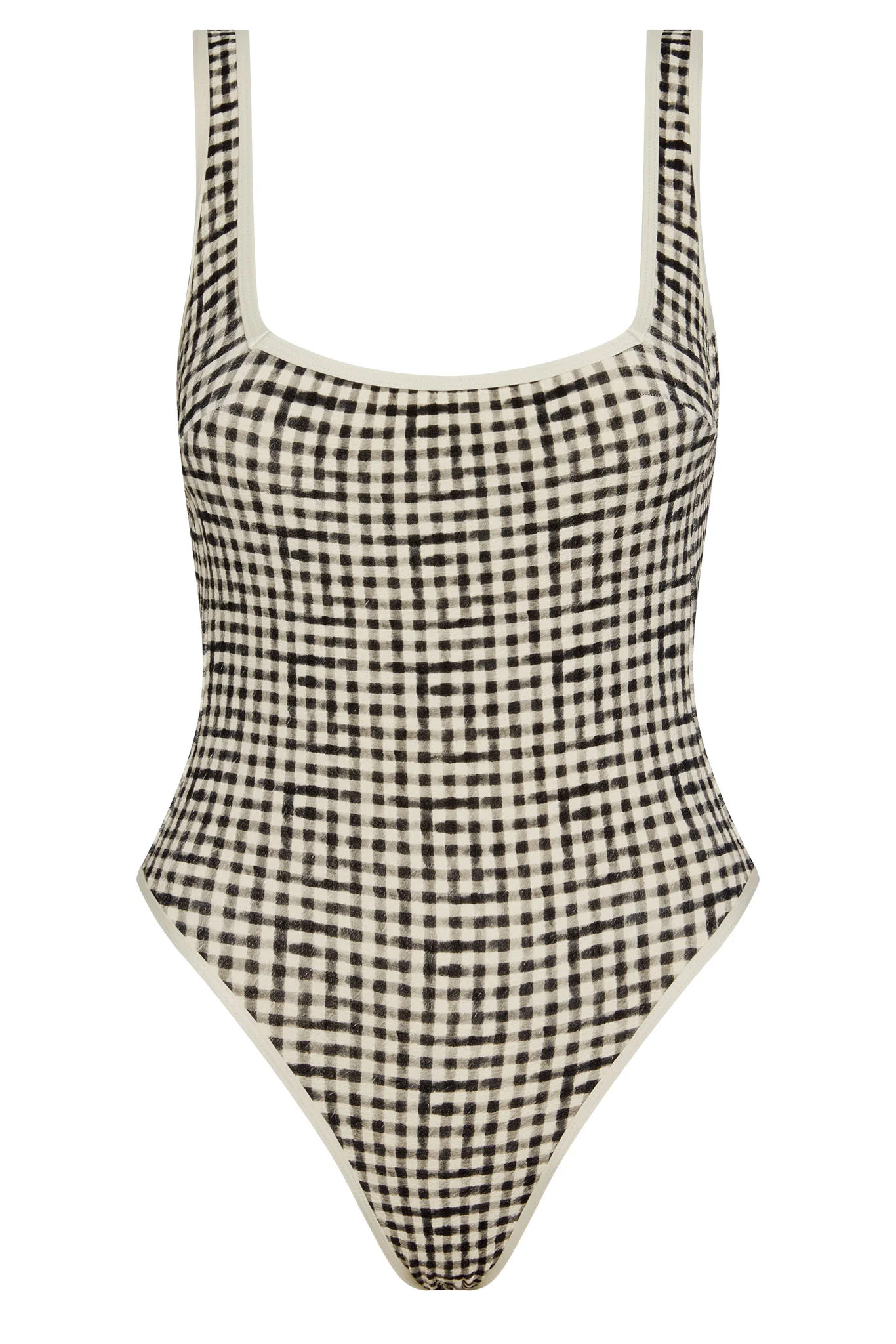 Corfu One Piece - Black Gingham | Monday Swimwear