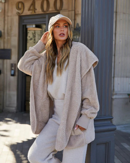 The Coziest Yet Pocketed Cardigan - Taupe | VICI