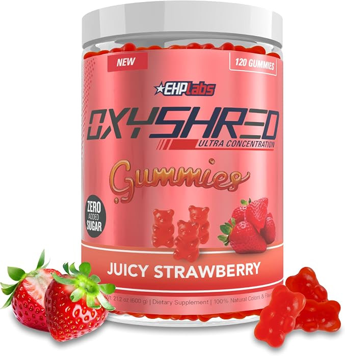 EHP Labs OxyShred Gummies - Pre Workout Gummies & Energy Chews with 100mg Caffeine, L-Carnitine f... | Amazon (US)