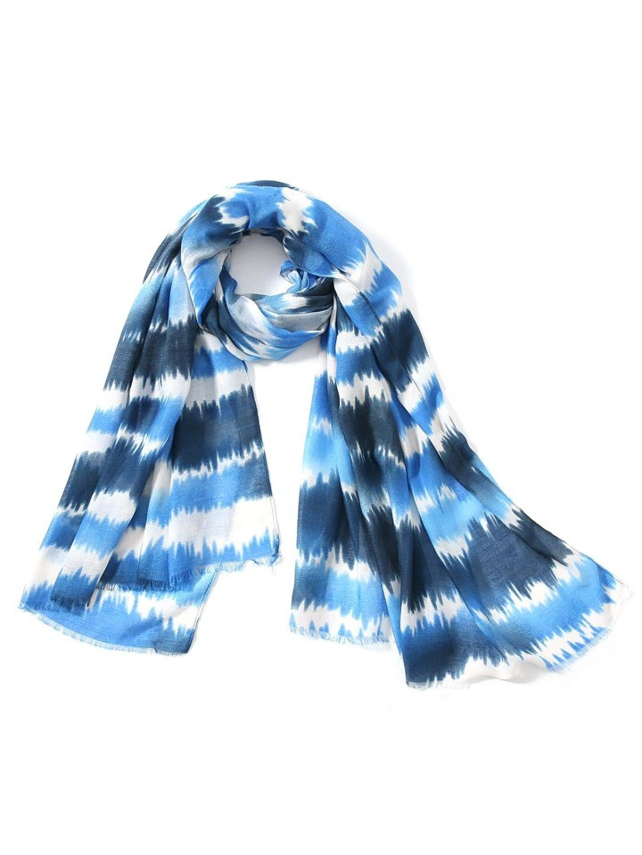 Tie Dye Raw Trim Scarf | SHEIN