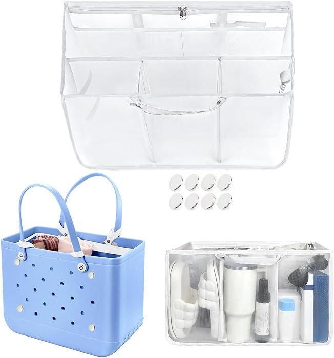 XYFuuee Beach Bag Organizer Inserts for Original Large Bogg Bag Accessories with 8 Removable Meta... | Amazon (US)