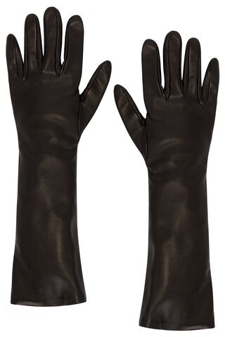 NOUR HAMMOUR Long Gloves in Black | FWRD 