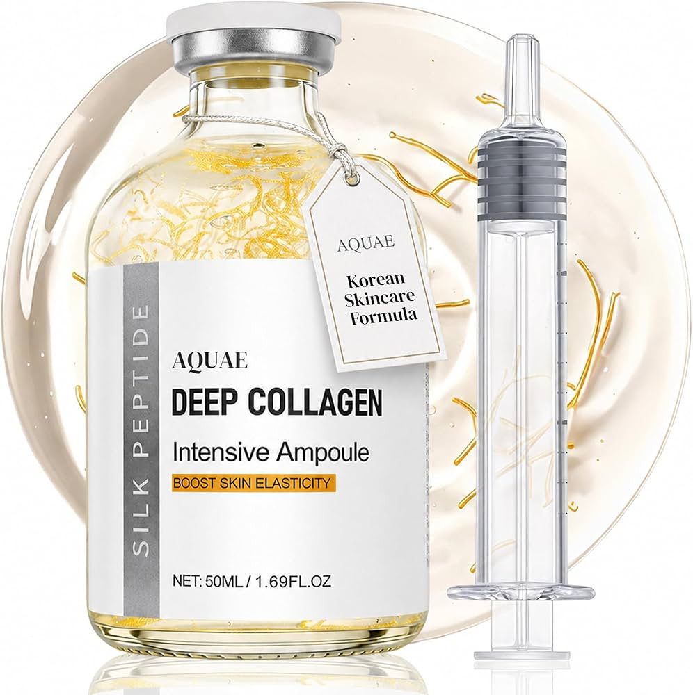Deep Collagen Silk Peptide Serum for Face \u2013 Korean Silk Peptide Facial Ampoule, Lightweight ... | Amazon (US)