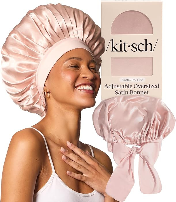 Kitsch XL Satin Bonnet for Sleeping - Blush | Amazon (US)