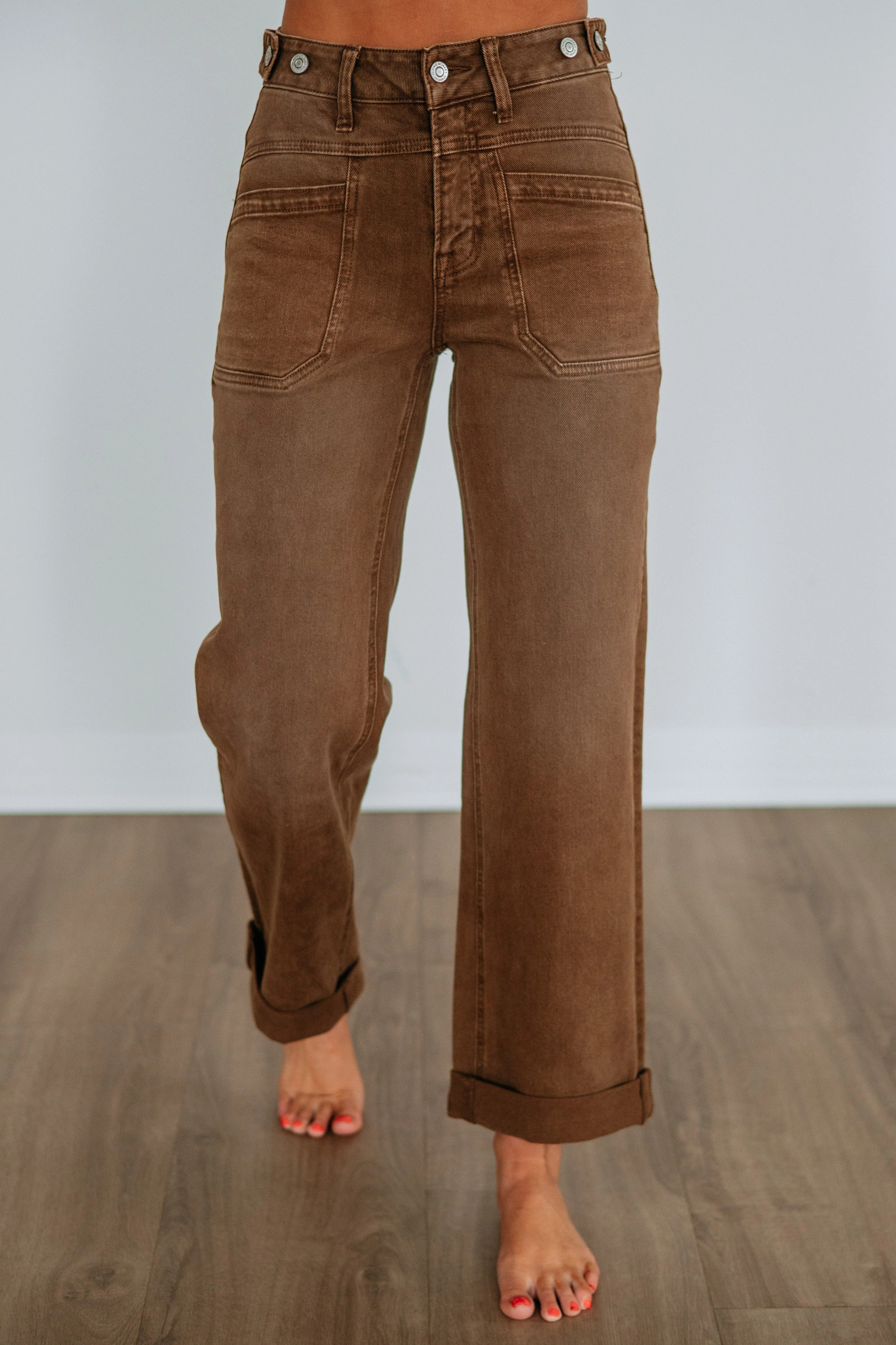 Dayna Flying Monkey Jeans - Coffee | Wild Oak Boutique