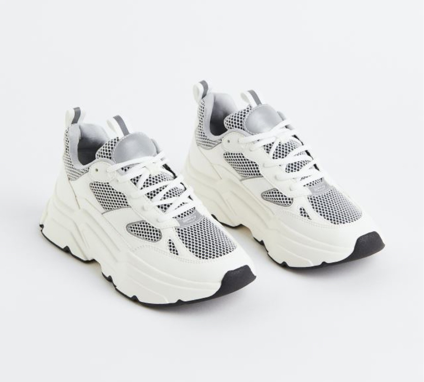 White chunky sneakers 