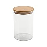 Kitchen Details Round 1 Liter Glass Jar with Bamboo Lid, Clear | Amazon (US)