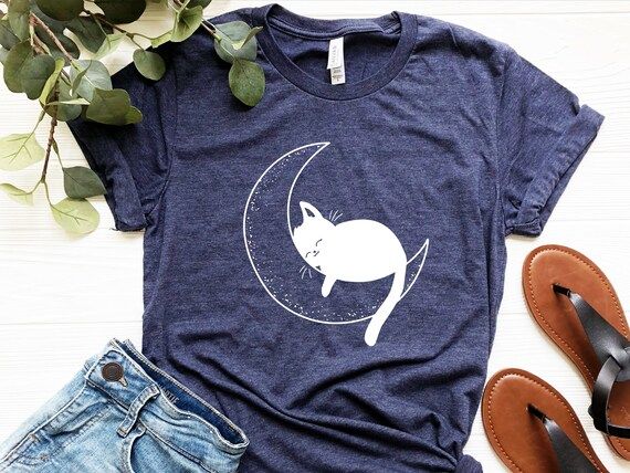 Cat Lover Shirt, Cat Tshirt, Cat Mom Shirt, Gift For Cat Lovers, Lazy Cat, Cute Kitten Shirt, Sle... | Etsy (US)