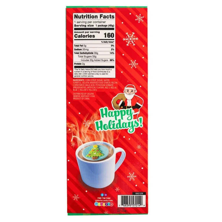 Galerie Christmas 3 Count Marshmallow Topper Gift Set, Dairy-Free, 1.59 oz | Walmart (US)