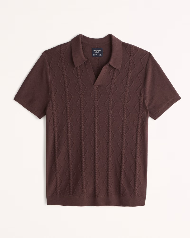 Cable Stitch Sweater Polo | Abercrombie & Fitch (US)