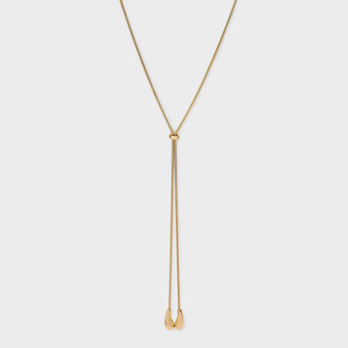 Teardrop Bean Adjustable Necklace - A New Day™ Gold | Target