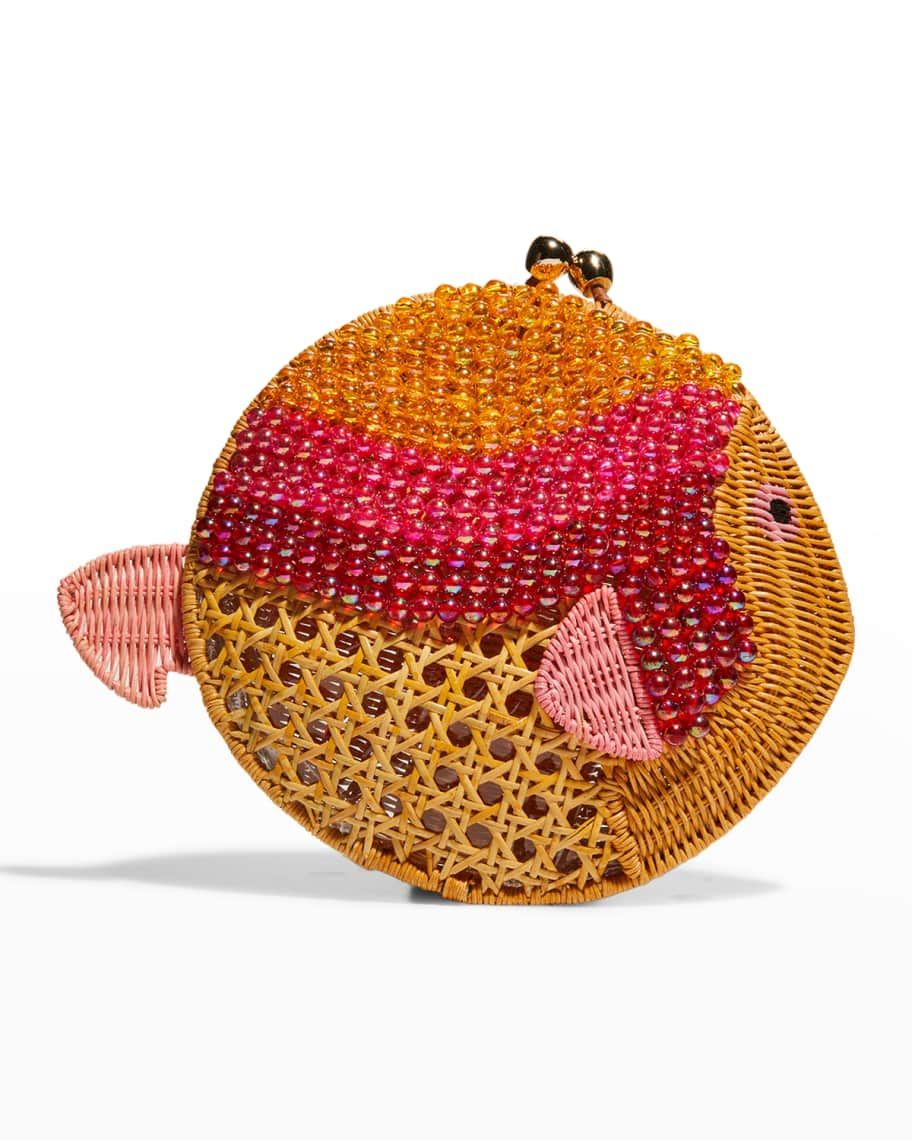 Kiki Fish Om Wicker Crossbody Bag | Neiman Marcus