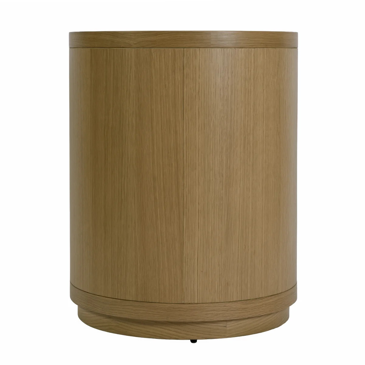 Nora 22 in. W Round Wood 3 Drawer End Table, Natural Oak Brown | Wayfair North America