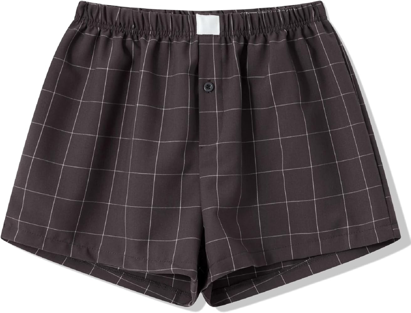 Y2k Cute Lounge Shorts for Women Plaid Print Sleep Shorts Elastic Waist Button Front Pajama Short... | Amazon (US)