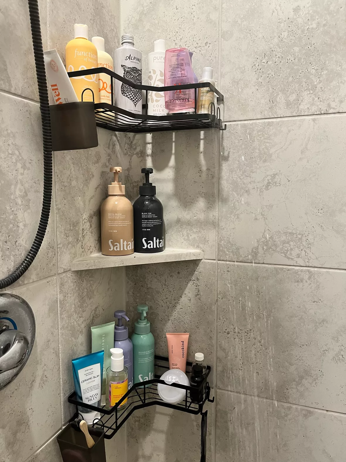 AKTECKE Shower Caddy Corner Organizer: 2Pack Adhesive Shower Shelf