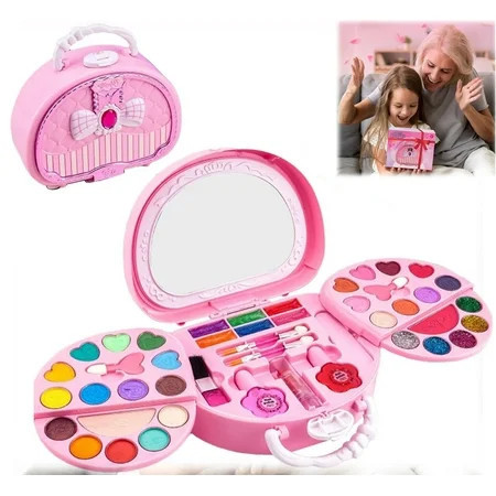 Kids Makeup Kit for Girl Washable Makeup Set for Little Girls Real Cosmetic Set Children Makeup Sets Christmas & Birthday Gift Age 3 4 5 6 7 8 9+ Year Old Kids Toddler Toys Pink | Walmart (US)