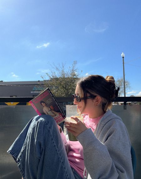 Reading date ootd 💗📖🍵

Sunglasses: I-Sea
Pink tee: Target
Zip up hoodie: Brandy Melville (linked at PacSun)
Jeans: CottonOn
Book: Barnes and Noble (linked on Amazon) 

Bookstagram: @jilliankayblogs 
Ig: @jkyinthesky & @jillianybarra

#bookish #booklover #bookrecs #ootd #casualstyle #casualoutfit 

#LTKstyletip #LTKfindsunder50 #LTKSpringSale
