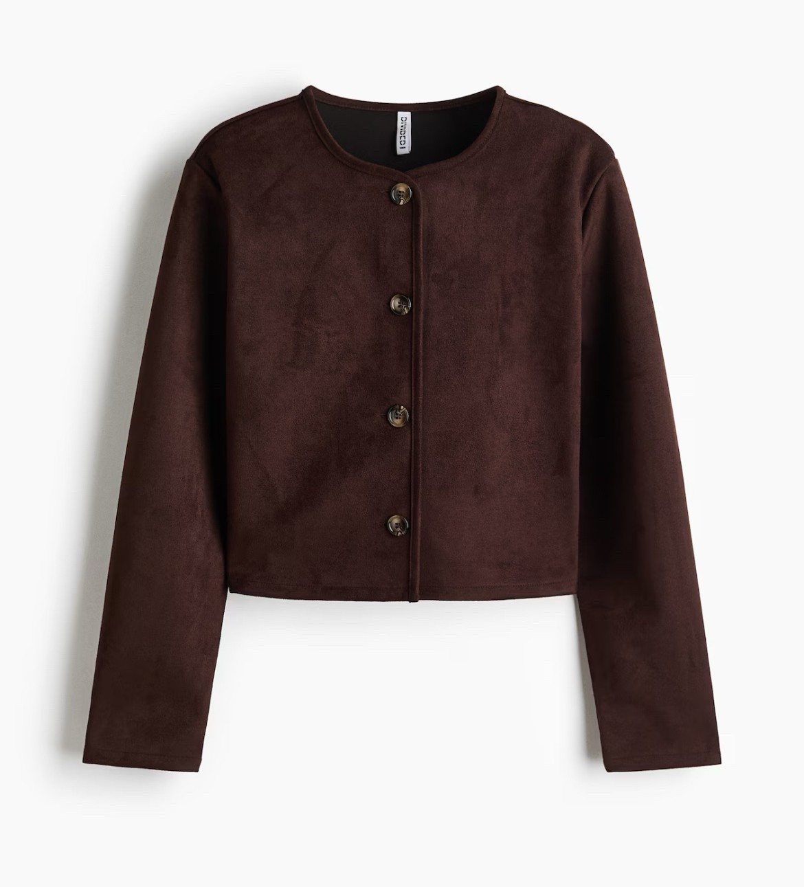 Chocolate brown faux suede jacket 

#LTKSeasonal #LTKFindsUnder50