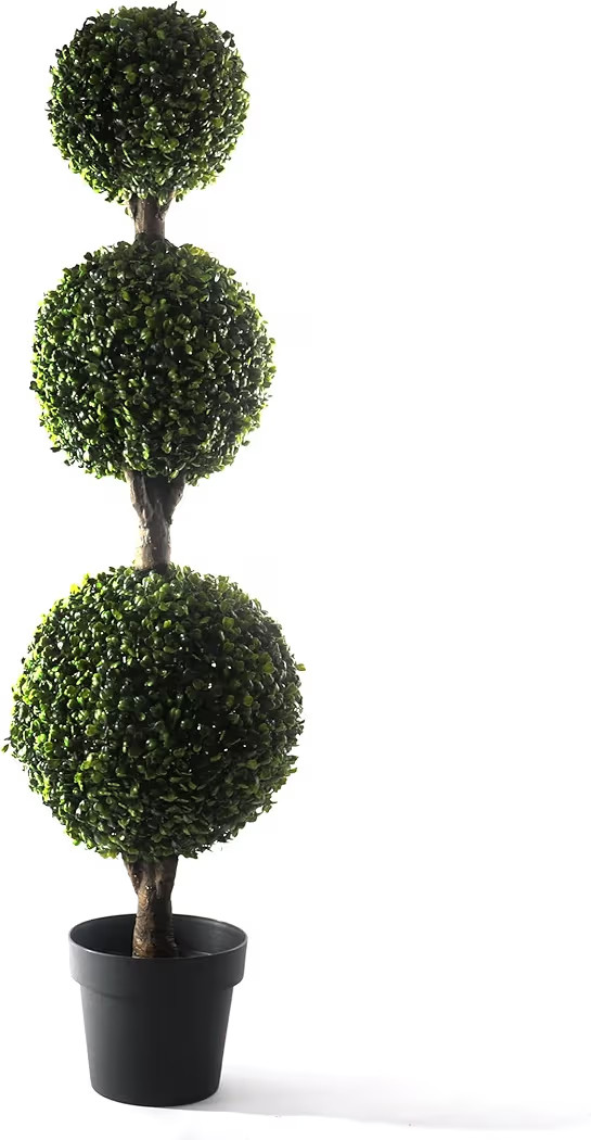 Bornbridge 4' Boxwood Ball Tree - Lifelike Artificial Outdoor Plant, UV and Water Resistant, Enha... | Amazon (US)