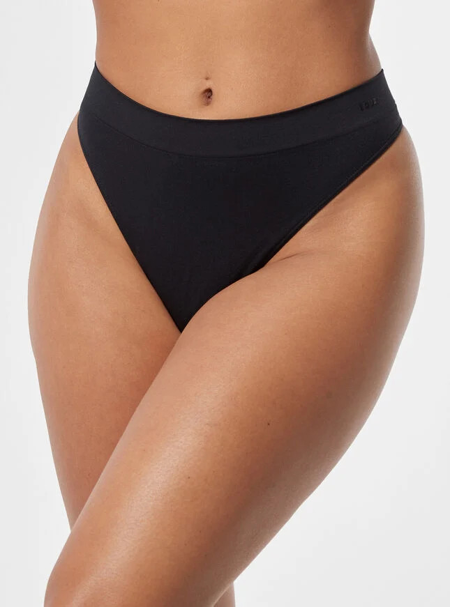 High waisted seamfree thong - Black | Boux Avenue (UK)