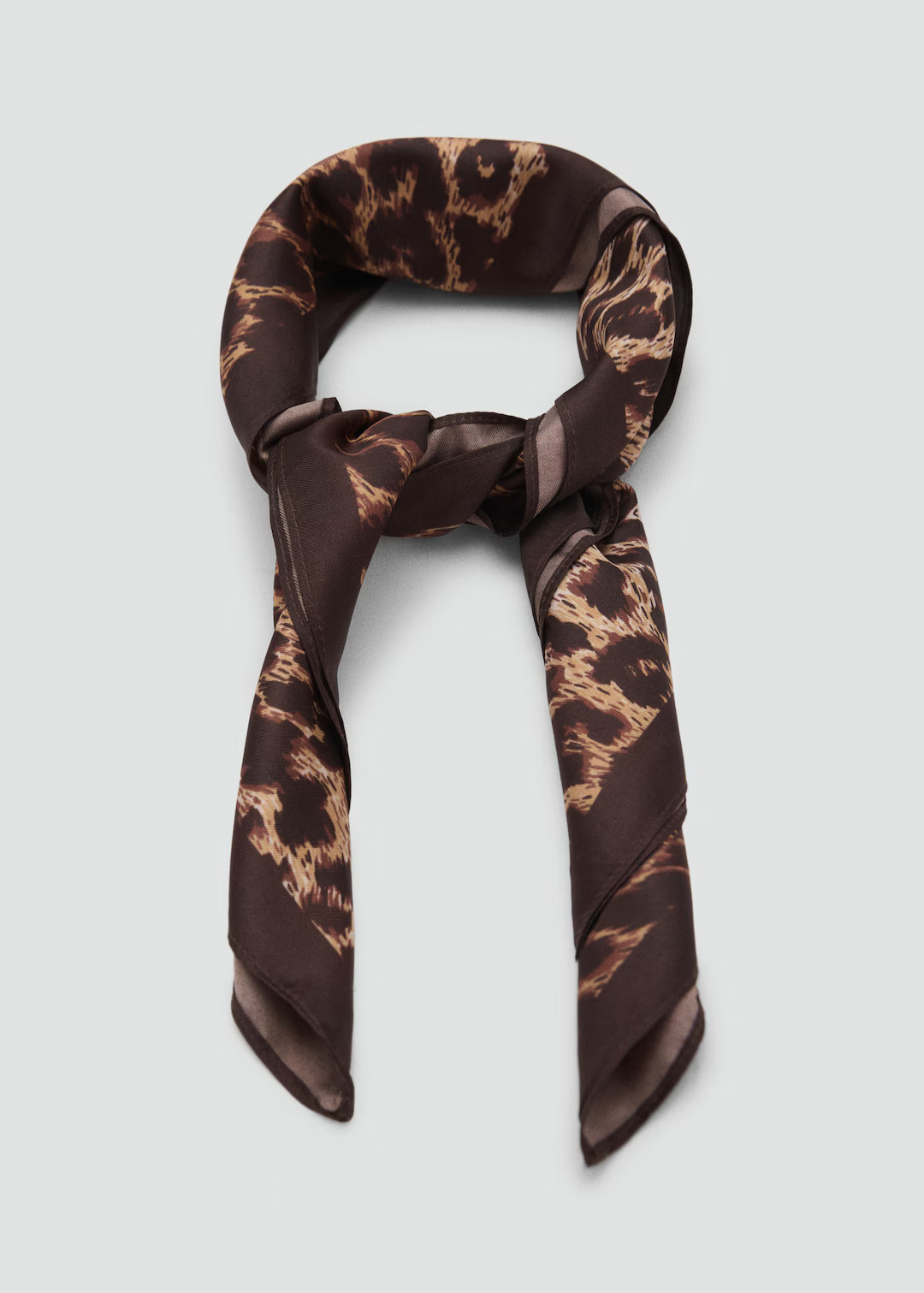 Leopard-print satin scarf | Mango (US/MX/AU)